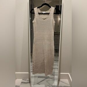 MAX MARA Elegant Beige Sleeveless Dress
